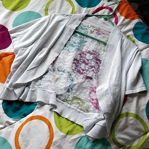 White Lace Short Sleeve Shrug